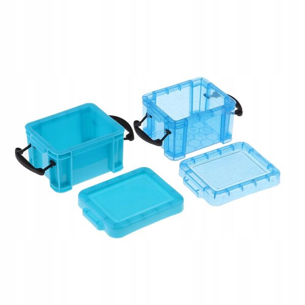 1/6 Puppenhaus-Zubehörkoffer mit Doppelschnallen – Candy Blue