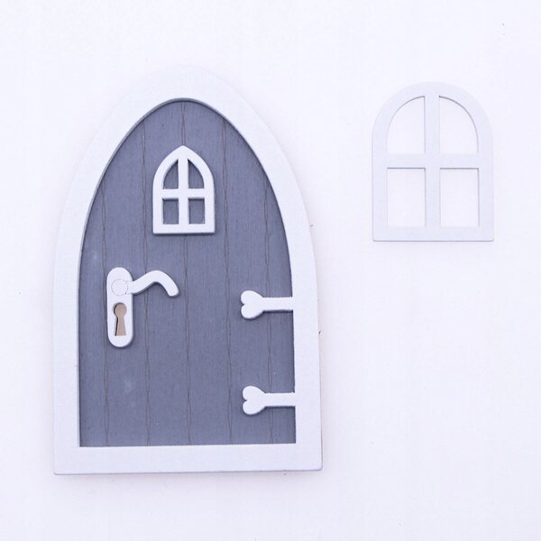 Casa delle bambole: Cancello decorativo in legno in miniatura 10x6,5 cm
