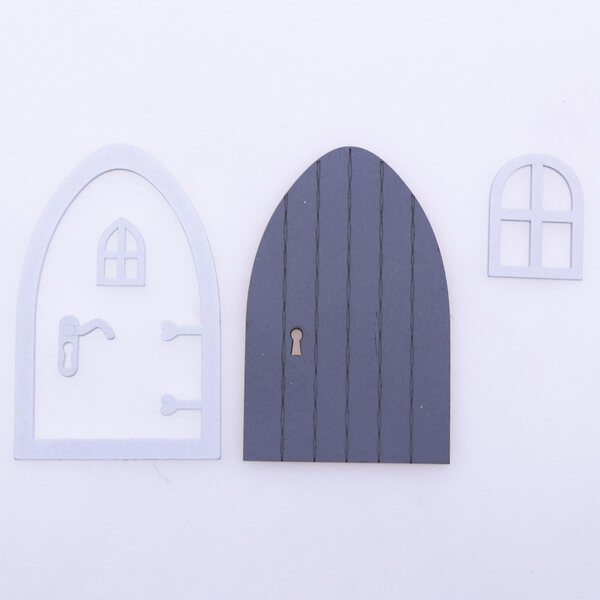 Casa delle bambole: Cancello decorativo in legno in miniatura 10x6,5 cm