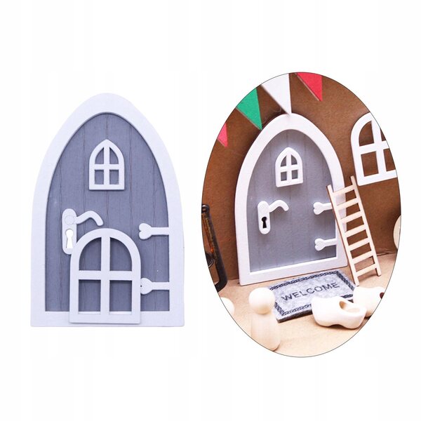 Casa delle bambole: Cancello decorativo in legno in miniatura 10x6,5 cm