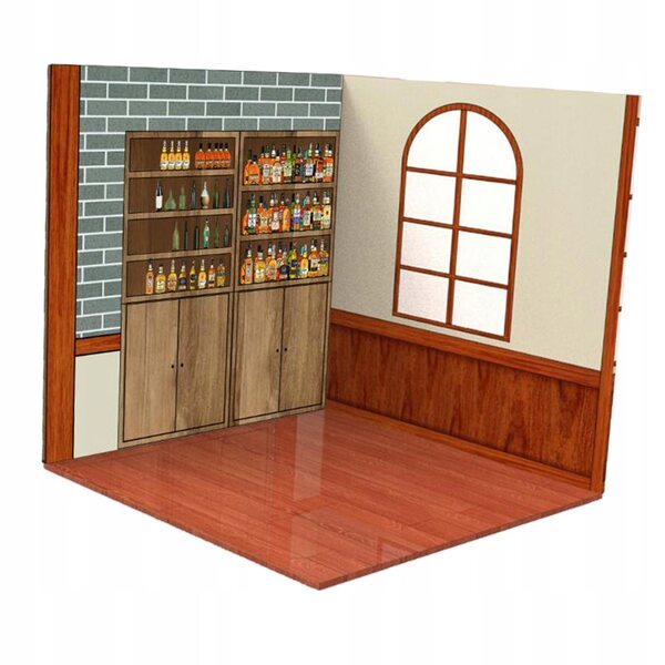 Sfondo modello scena 1:12 per esposizione figure e modellini matrimonio