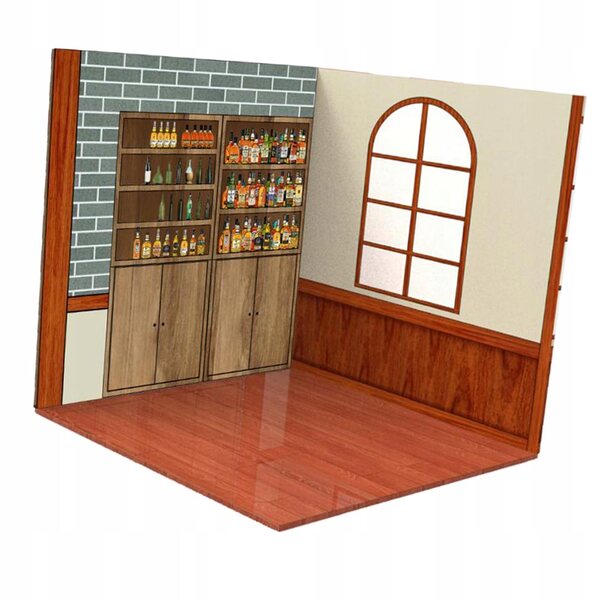 Sfondo modello scena 1:12 per esposizione figure e modellini matrimonio