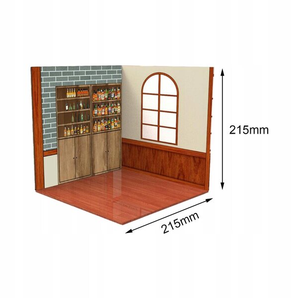 Sfondo modello scena 1:12 per esposizione figure e modellini matrimonio