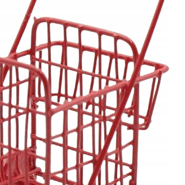 Miniatur realistischer roter Trolley 1/12 für Puppenhaus, dekoratives Accessoire