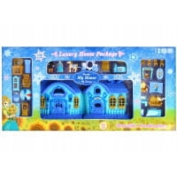 Casa delle bambole Mega Creative con accessori e mobili – grande set 87x43 cm
