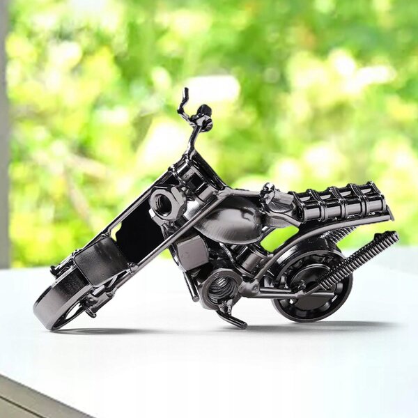 Metallisches dekoratives Motorradmodell 14x7x6 cm im Retro-Stil