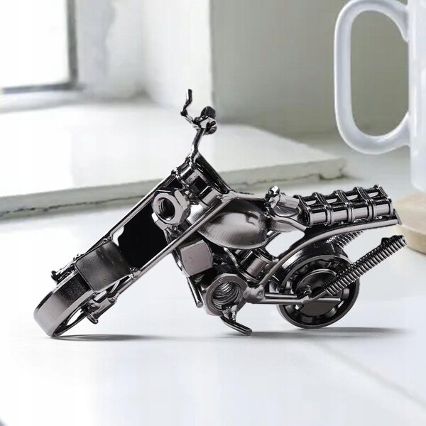 Metallisches dekoratives Motorradmodell 14x7x6 cm im Retro-Stil