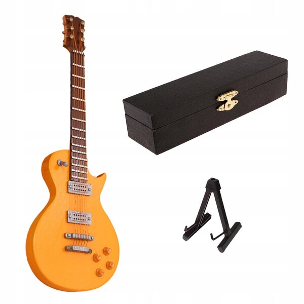 E-Gitarrenmodell aus Holz im Maßstab 1:6 für Puppenhaus und Dekoration