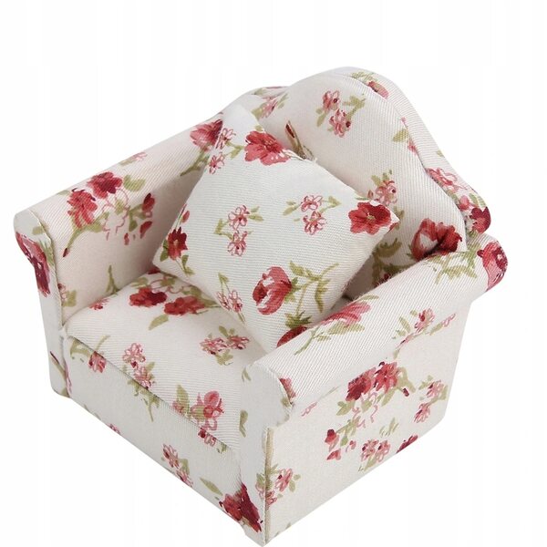 Set Accessori Miniatura per Casa delle Bambole in Scala 1/12 Sofà e Cuscini