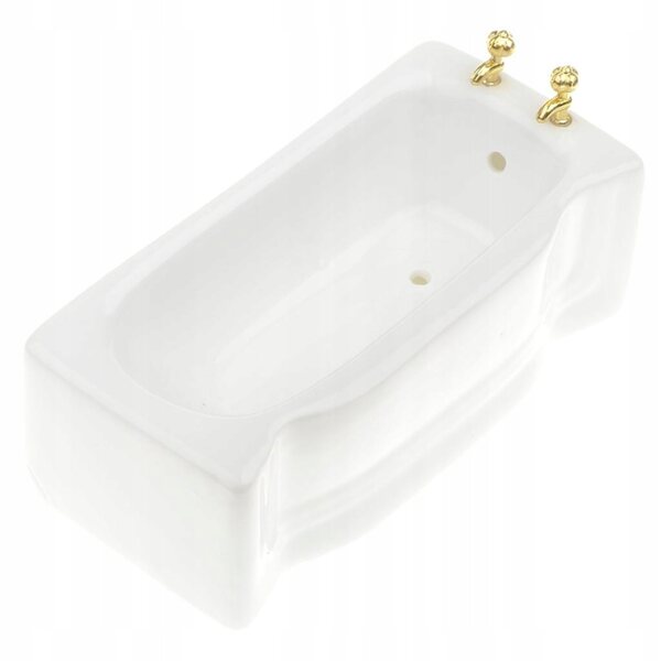 Miniatur-Badewanne aus weißer Keramik 1/12 für Puppenhäuser