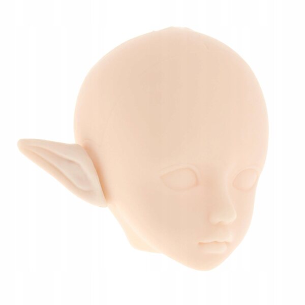 1:6 nacktes weibliches Puppenkopfmodell mit Elfenohren aus Kunststoff