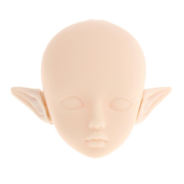 1:6 nacktes weibliches Puppenkopfmodell mit Elfenohren aus Kunststoff