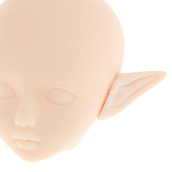 1:6 nacktes weibliches Puppenkopfmodell mit Elfenohren aus Kunststoff