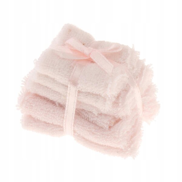 Set Miniatura Telo Bagno Casa Bambole Scala 1:12 Realistico Rosa