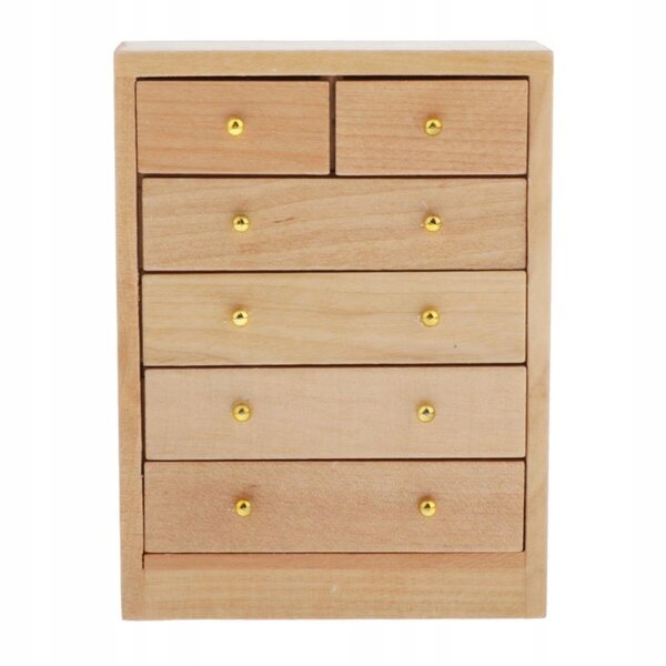 1:12 Puppenhausschrank aus Holz mit 5 Organizer-Schubladen