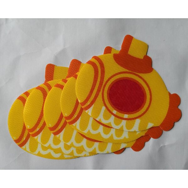 Lot de 5 stickers baignoire antidérapants motif marin 140x140 mm