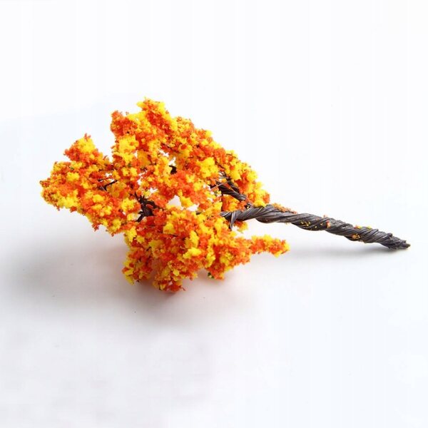 Lot de 5 arbres à modeler à fleurs rouges en fer 9 cm pour paysages et dioramas