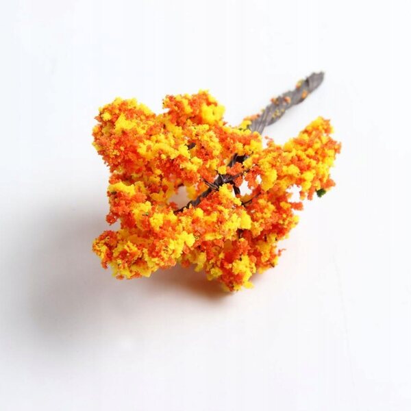Lot de 5 arbres à modeler à fleurs rouges en fer 9 cm pour paysages et dioramas