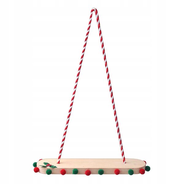 Casa delle bambole con mini altalena in legno durevole 15x5x30 cm per salotto