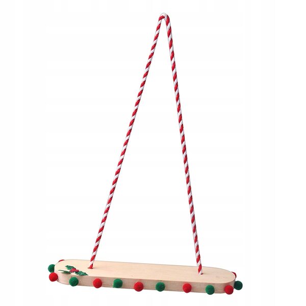 Casa delle bambole con mini altalena in legno durevole 15x5x30 cm per salotto