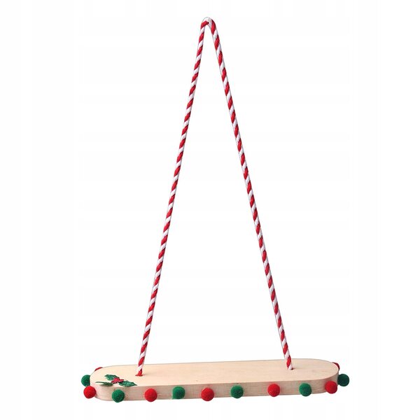 Casa delle bambole con mini altalena in legno durevole 15x5x30 cm per salotto
