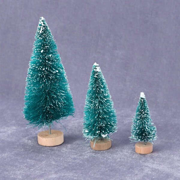 Miniatura Casa delle Bambole Albero di Natale 1:12 Decorazione con Base in Legno