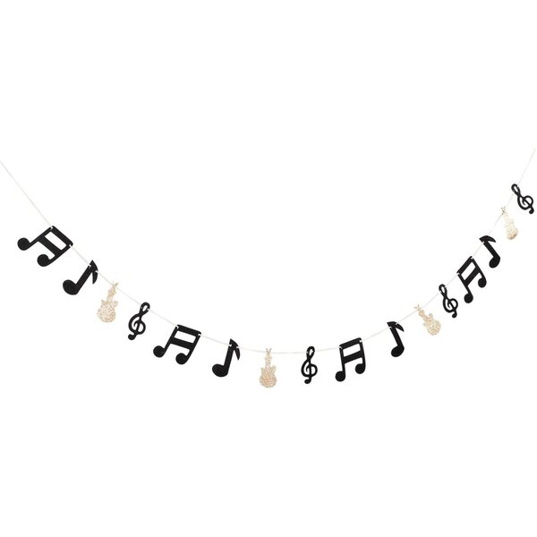 Striscione Decorativo con Note Musicali e Chitarra per Feste e Concerti HOODANCOS