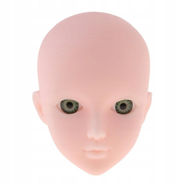 1/6 Puppenkopf mit grünen Augen ohne Make-up für BJD anpassbar