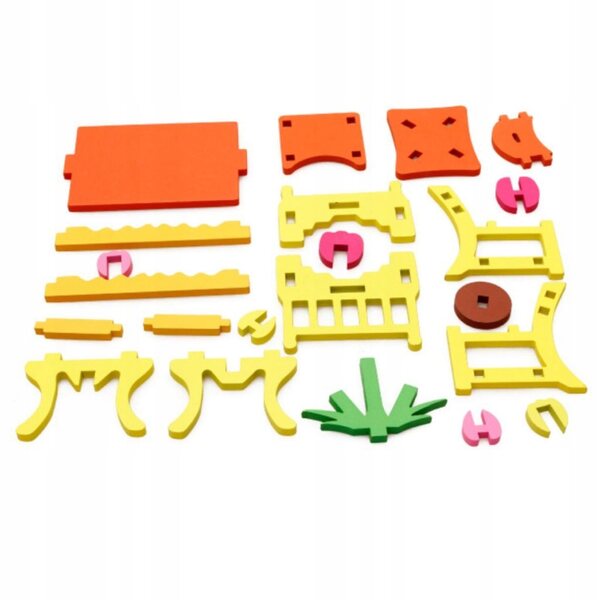 3D-Puzzle Holzmöbel für Puppenhaus – Lernspiel für Kinder