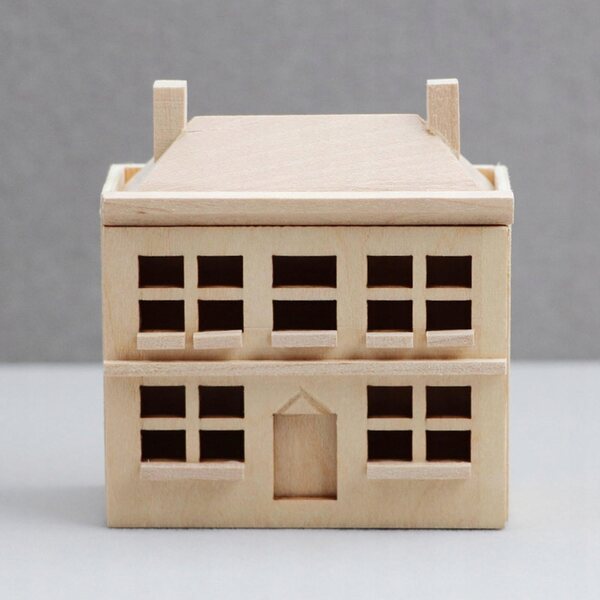Dollhouse Villa House in Legno 1:12, Casa Miniatura Artigianale da Decorare