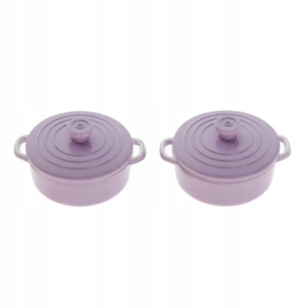 Mini Garnek Fioletowy 1/12 per Dollhouse - Accessorio Cucina Miniatura
