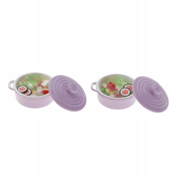 Mini Garnek Fioletowy 1/12 per Dollhouse - Accessorio Cucina Miniatura