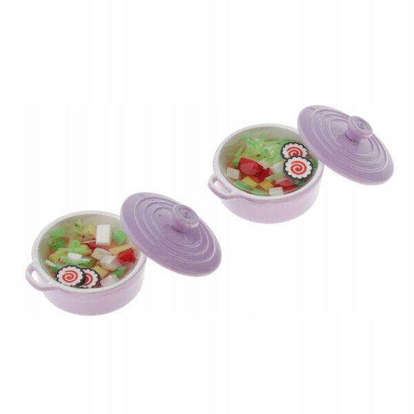 Mini Garnek Fioletowy 1/12 per Dollhouse - Accessorio Cucina Miniatura