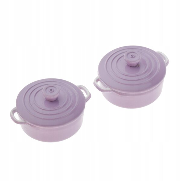 Mini Garnek Fioletowy 1/12 per Dollhouse - Accessorio Cucina Miniatura
