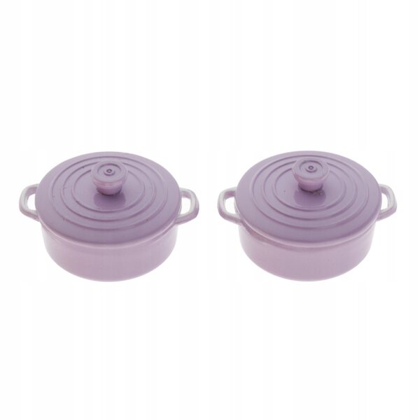 Mini Garnek Fioletowy 1/12 per Dollhouse - Accessorio Cucina Miniatura