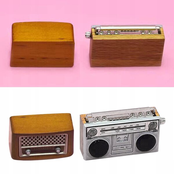 Śliczne 1/12 Radio Sceneria Miniaturowe meble,Doll House Life Wood