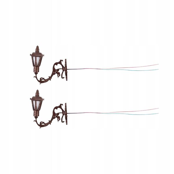 Set di 2 lampade da parete a LED in Acciaio per Casa delle Bambole Scala 1:12