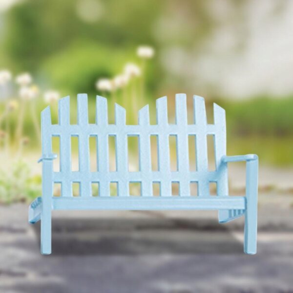 Hölzerne Puppenhausmöbel 1:12 Doppelte blaue Gartenbank