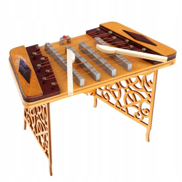 Modello realistico di cimbalom cinese in metallo 1/6 per figure da 12 pollici