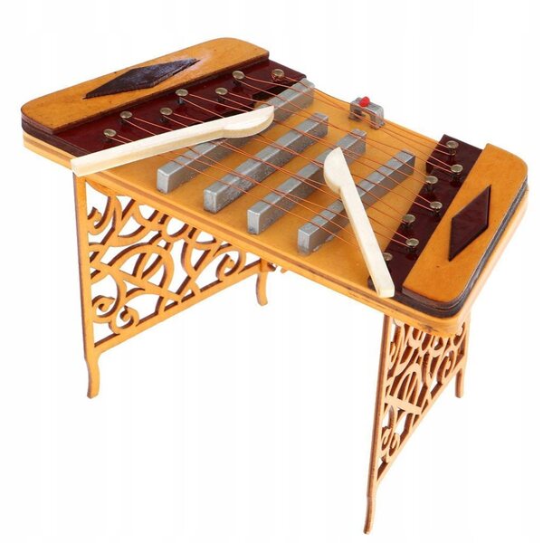 Modello realistico di cimbalom cinese in metallo 1/6 per figure da 12 pollici