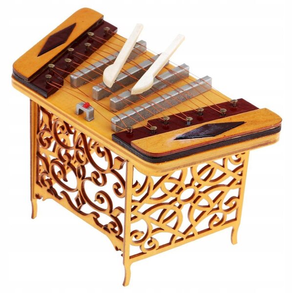 Modello realistico di cimbalom cinese in metallo 1/6 per figure da 12 pollici
