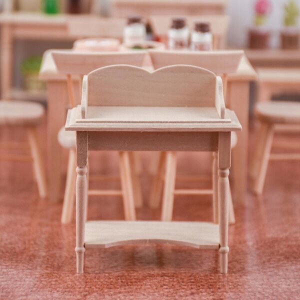 Mini-Holzregal für Puppenhaus 1:12, dekoratives Accessoire