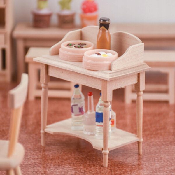 Mini-Holzregal für Puppenhaus 1:12, dekoratives Accessoire