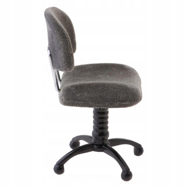Chaise de bureau pivotante Miniaturae 1:12 pour maison de poupée en bois gris