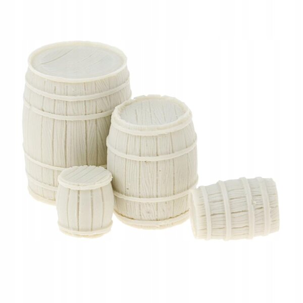 Set 4 Miniature Casse Resinato non Verniciato Scala 1:35 per Modellismo