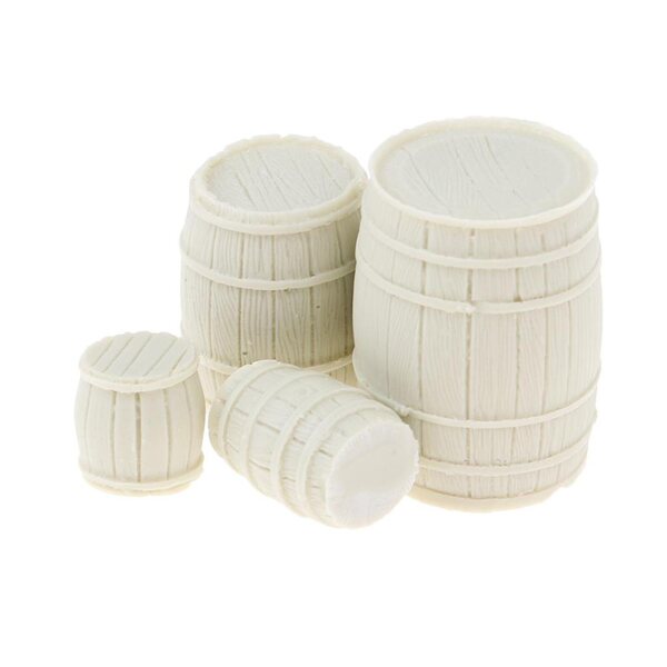 Set 4 Miniature Casse Resinato non Verniciato Scala 1:35 per Modellismo