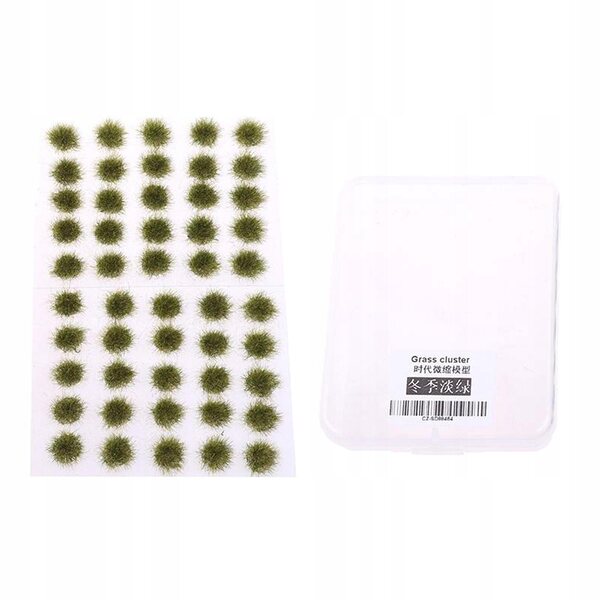 Lot de 50 touffes de gazon artificiel vert clair pour dioramas et modélisme 1/35-1/72