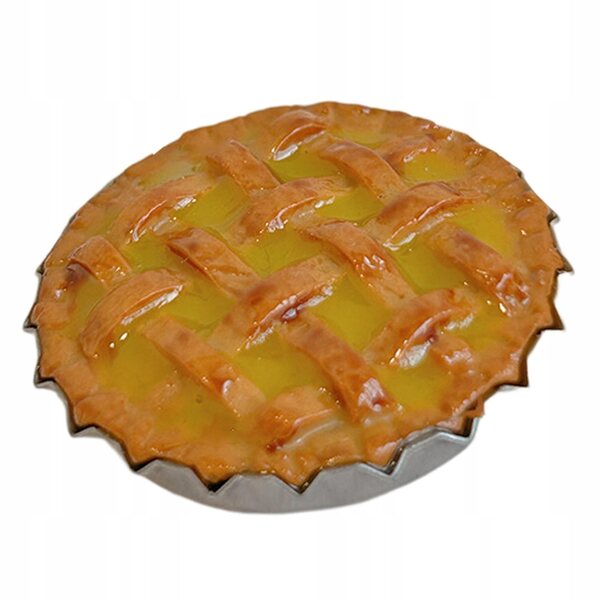 Miniatura dolce applepie in resina per casa delle bambole scala 1/6 1/12 gialla
