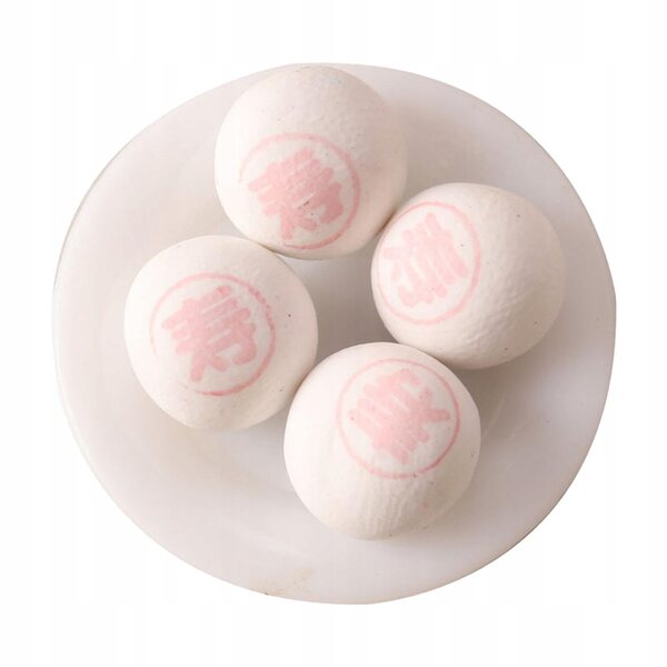 Set 4 miniature dolci cinesi per casa delle bambole 1/12 con piatti in legno