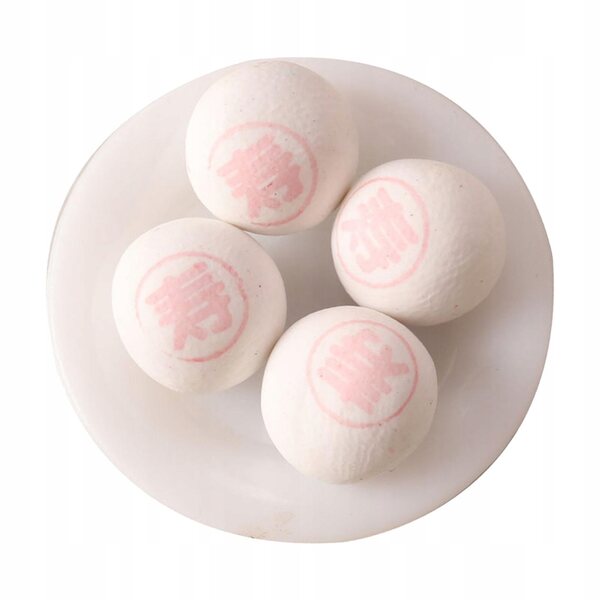 Set 4 miniature dolci cinesi per casa delle bambole 1/12 con piatti in legno